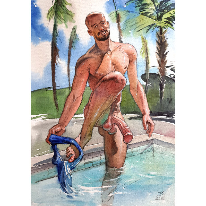 In the pool
