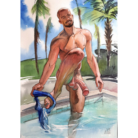 In the pool